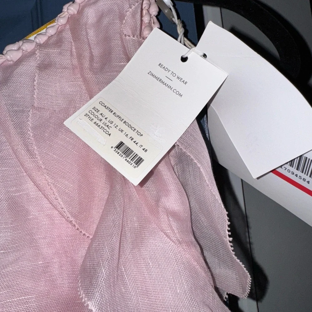 Zimmermann Ruffled Pink Blouse - Picture 5 of 6
